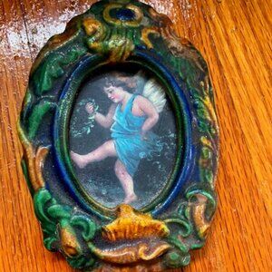 Antique Framed Angel